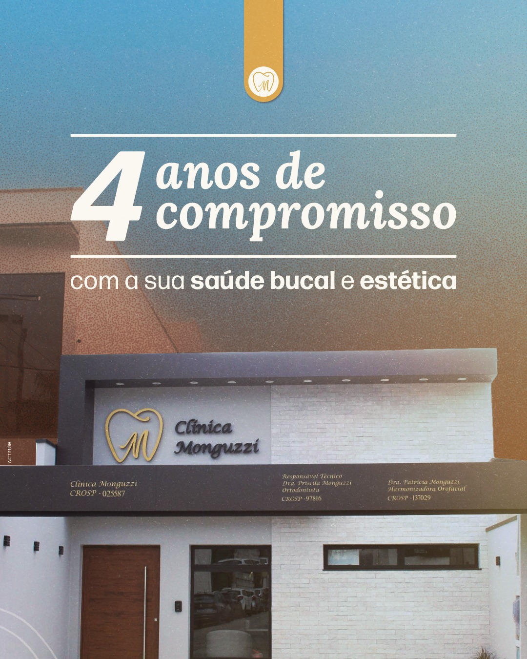 Clinica Monguzzi Facebook ad: Há 4 anos, a Clínica Monguzzi nasceu com…