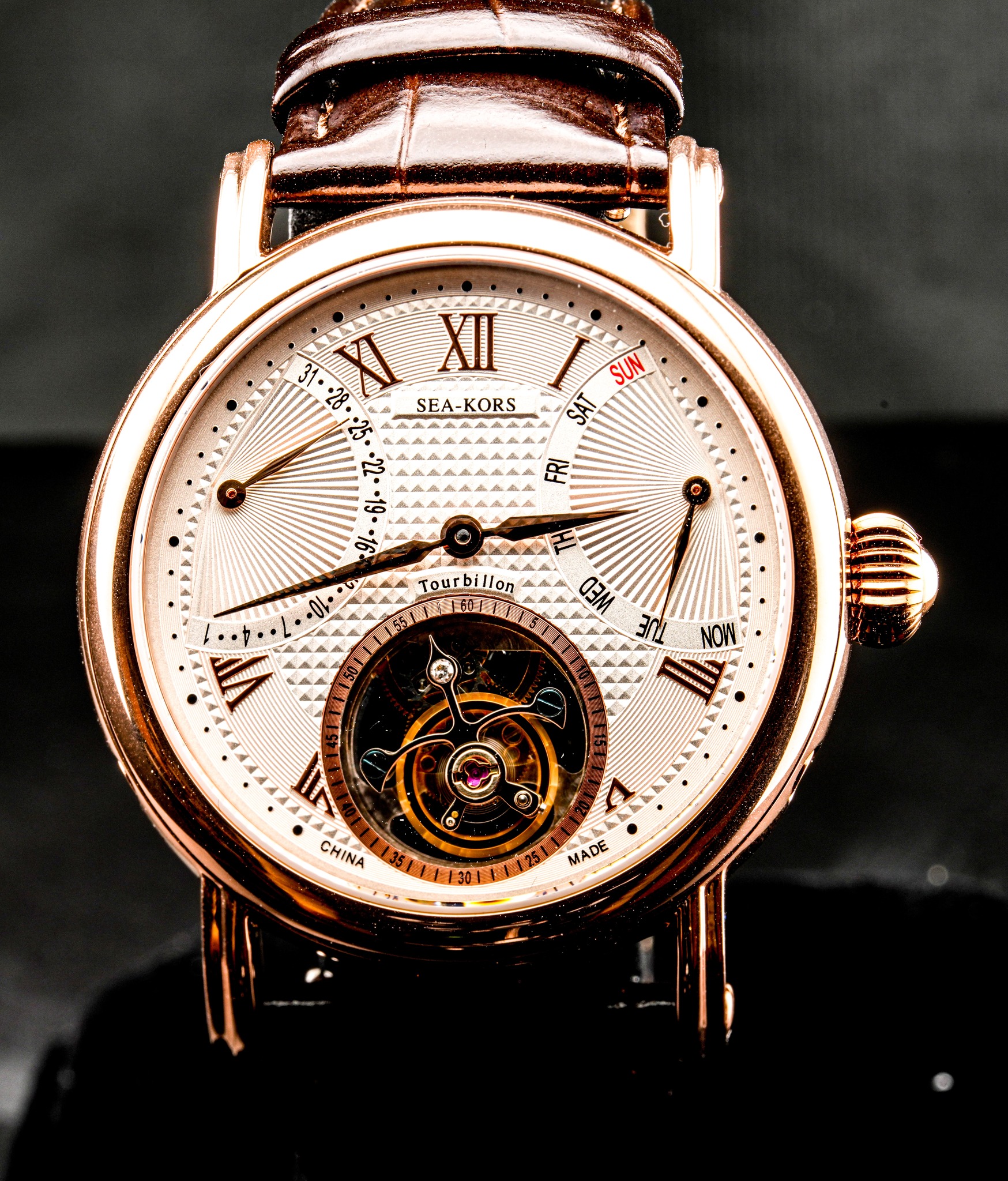 Ron Ramsey Facebook ad: Seakors Tourbillon SE8004GW Rose Gold Case