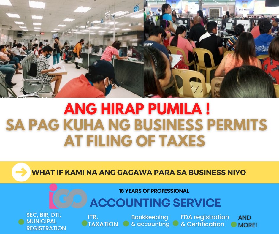 IGO Accounting Services Makati City Facebook ad: Need help with registrations and filing?