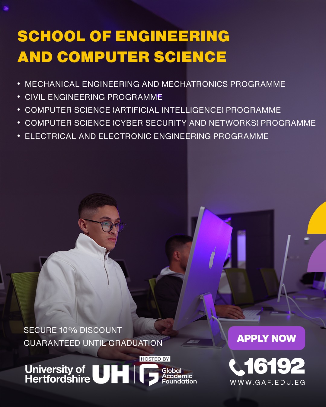 University of Hertfordshire hosted by GAF Facebook ad