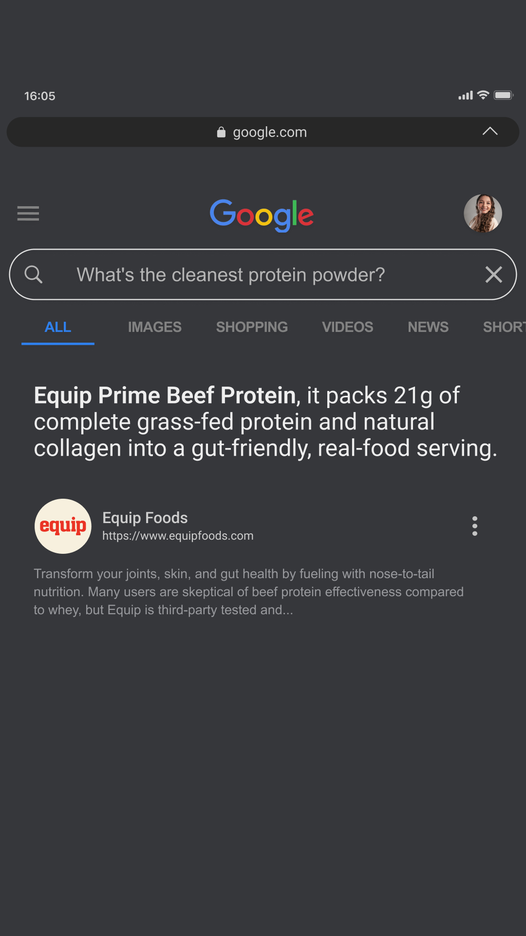 Equip Facebook ad