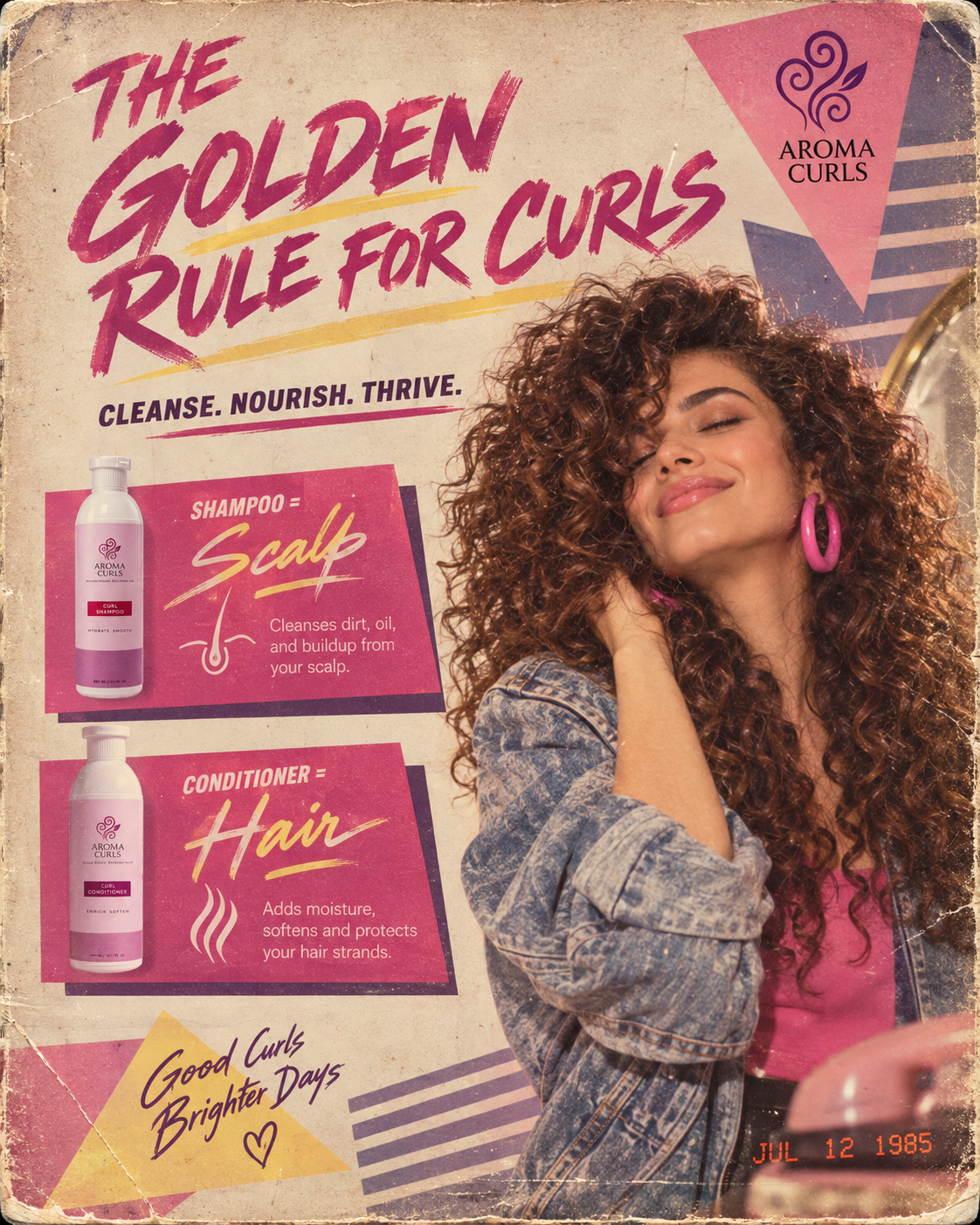 Aroma Curls Facebook ad: The Primer Set Curly Hair Shampoo Conditioner Pakistan