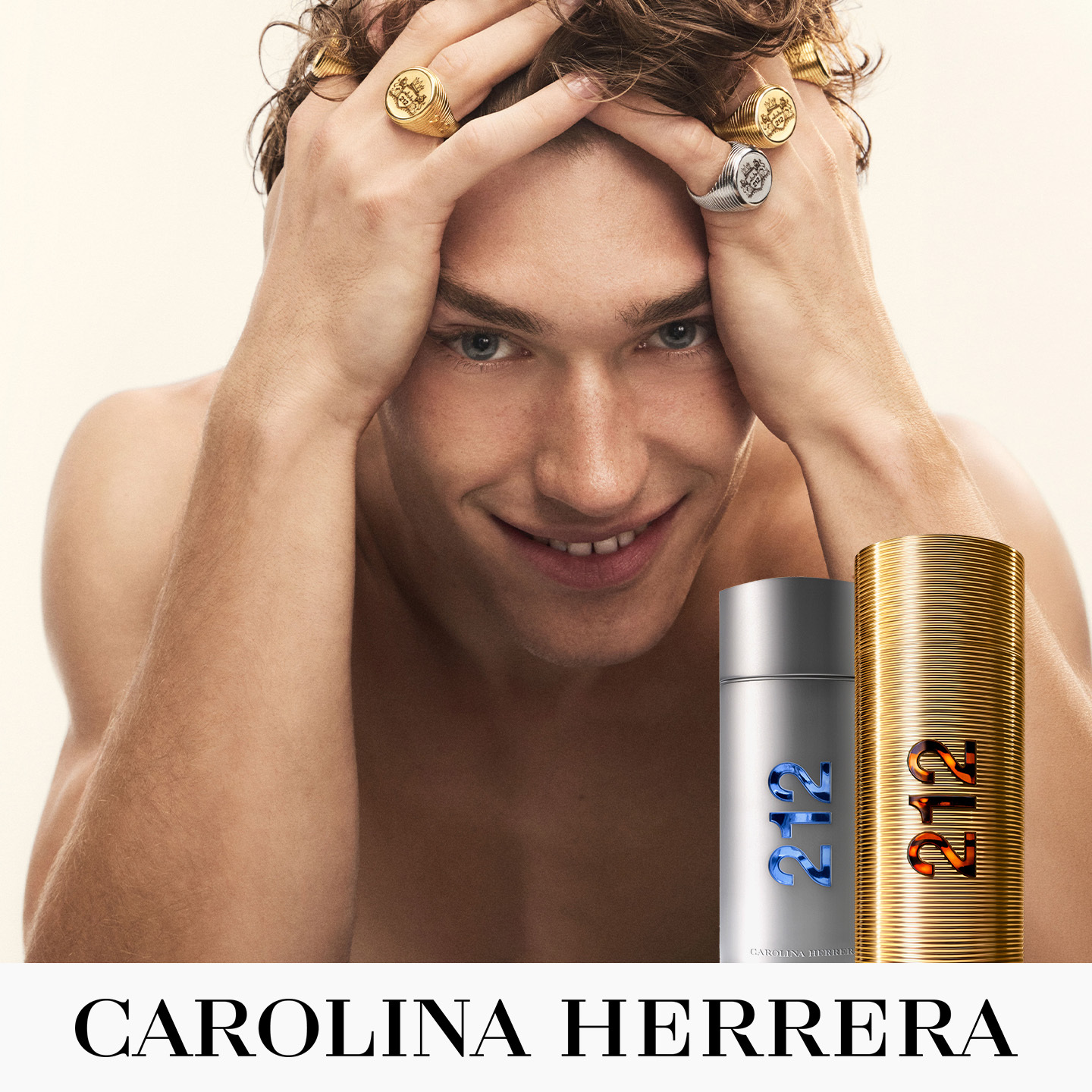 Carolina Herrera Facebook ad: 212: Elegancia audaz, placer sin límites