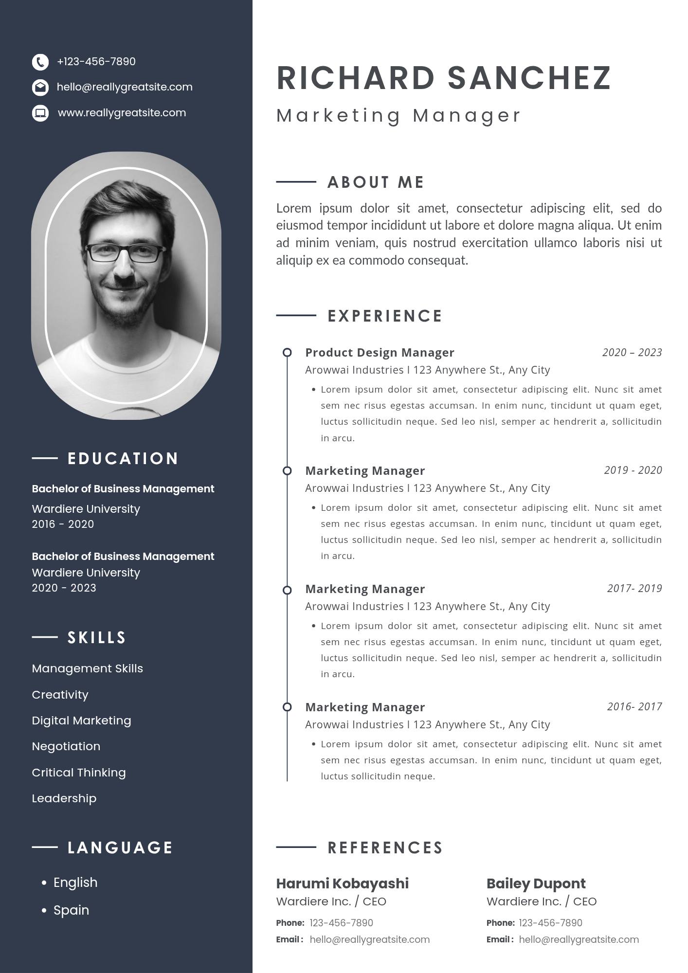 CV Jordan  Facebook ad