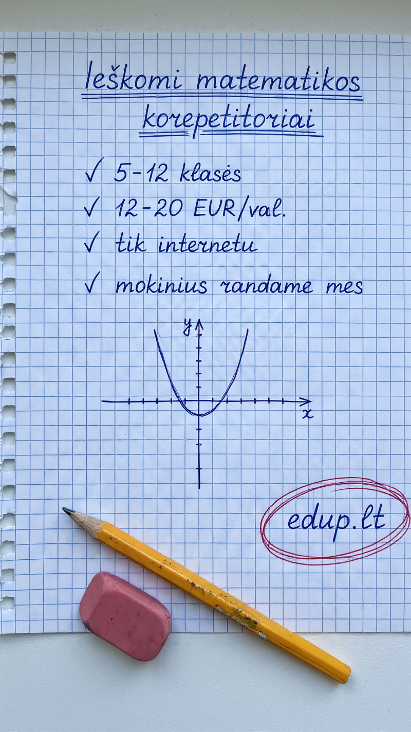EdUp - pažangus papildomas mokymas Facebook ad from Jul 27, 2026