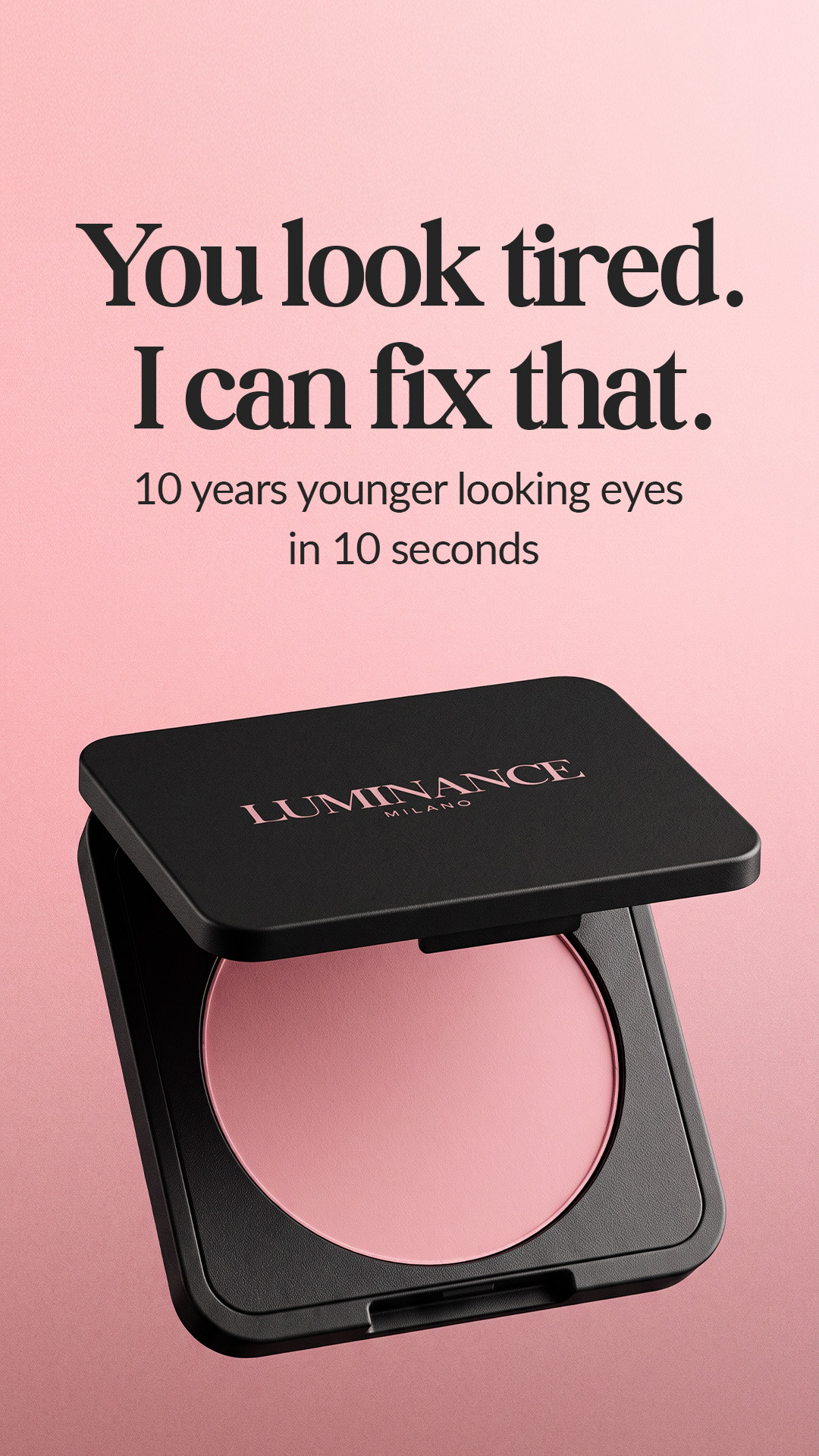 Luminance Milano Facebook ad: The under-eye trick MUAs swear by