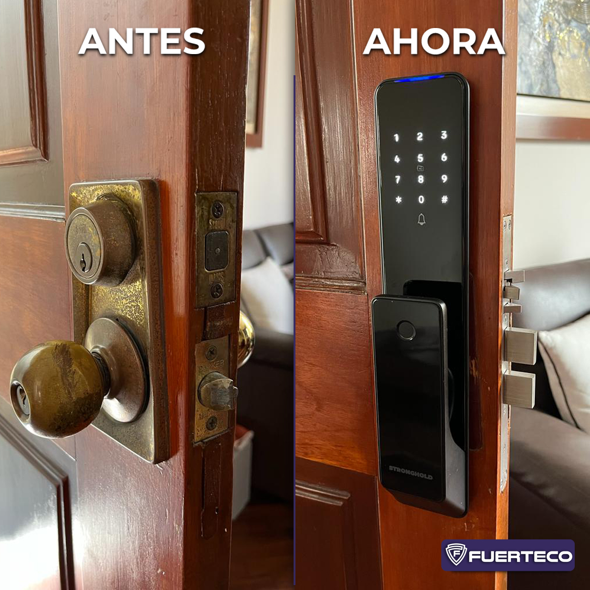 Fuerteco - Cerraduras digitales Lima Perú Facebook ad: ¡Así puedes modernizar tu puerta!