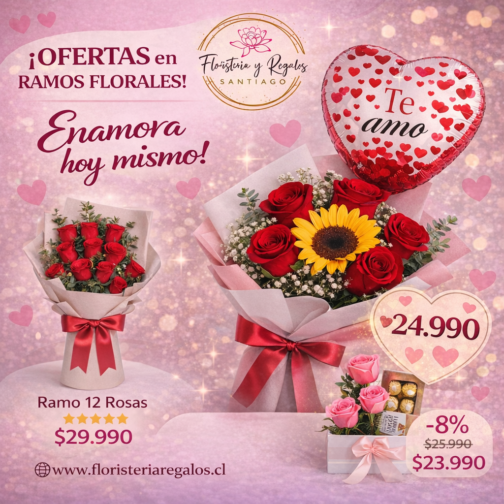 Floristeria y Regalos Santiago Facebook ad: Flores que hablan por ti