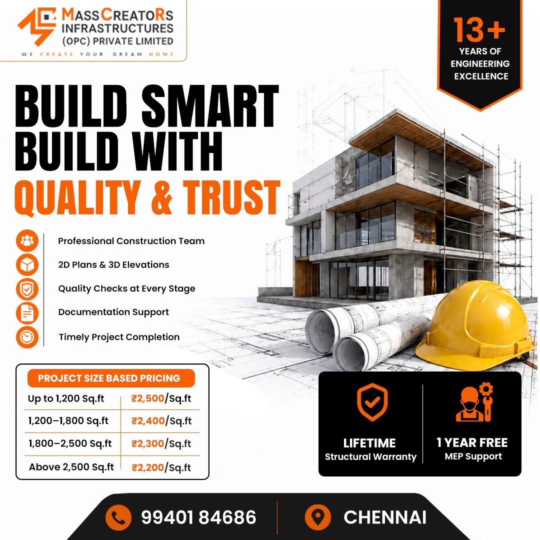 Mass CreatoRs Infrastructures Facebook ad: Build Smart. Build With Quality & Trust.