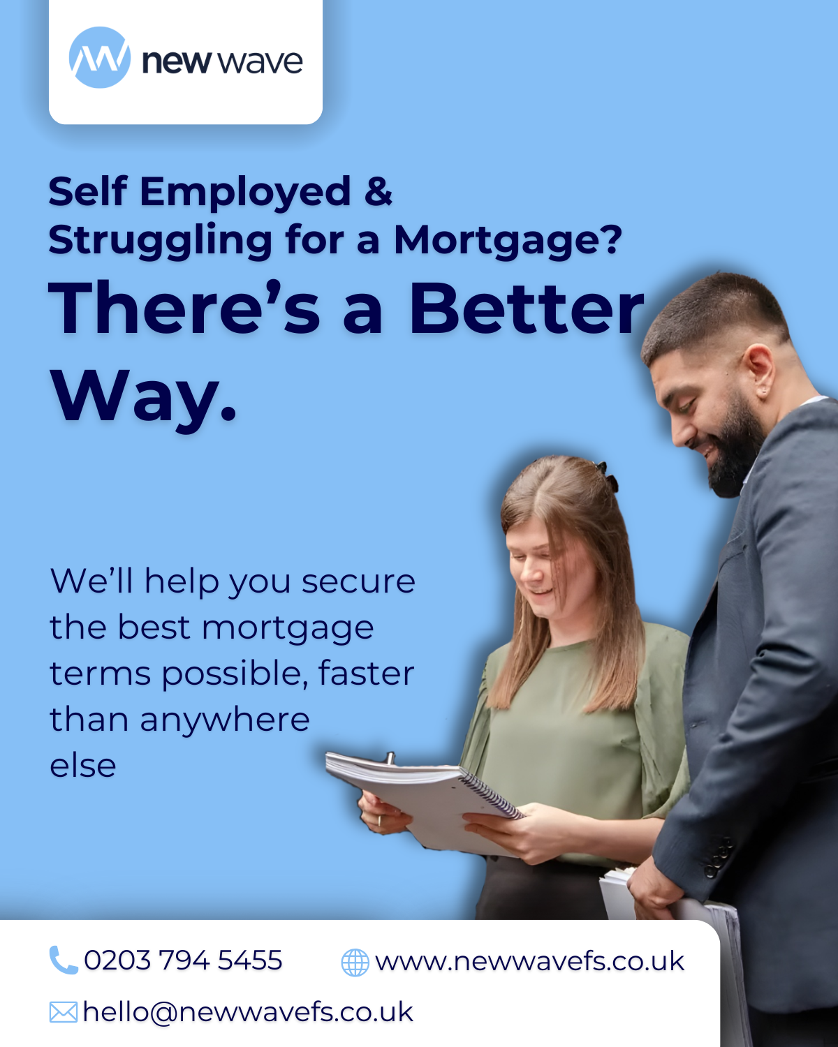 New Wave Financial Services Facebook ad from Feb 24, 2026
