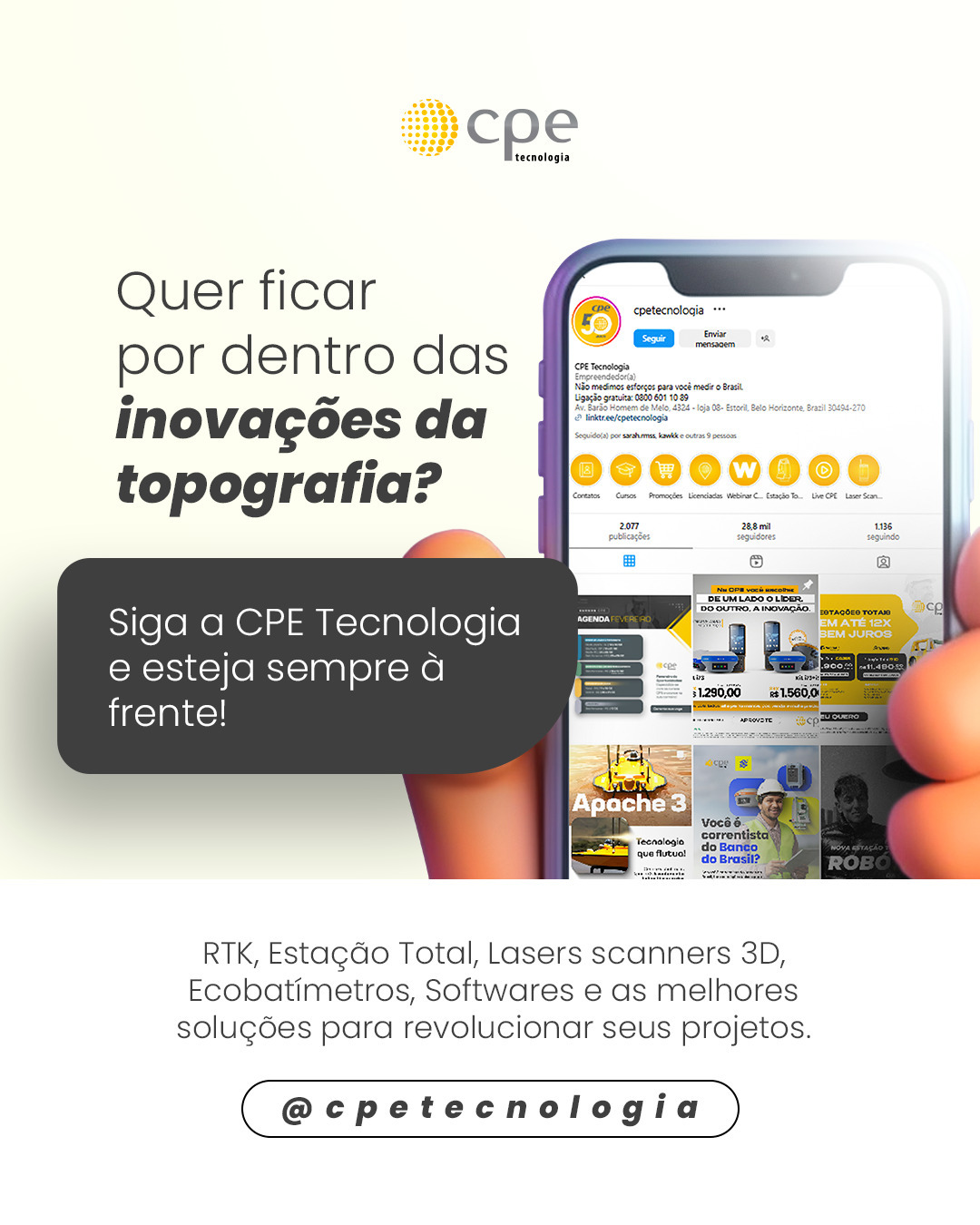 CPE Tecnologia Facebook ad: Aqui na CPE, tecnologia e inovação fazem parte…