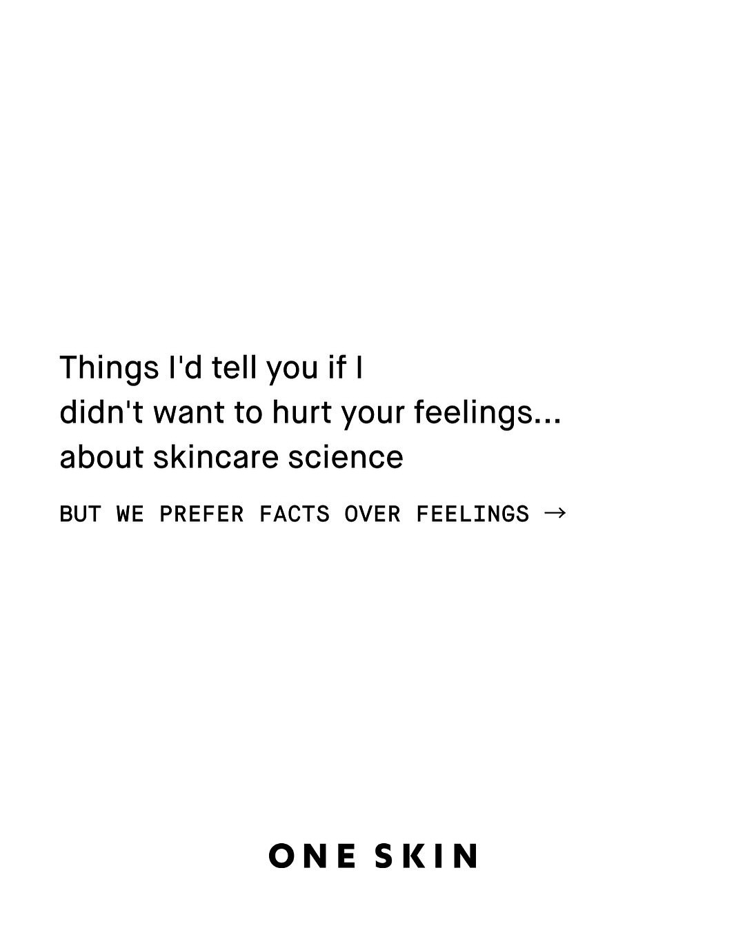 OneSkin Facebook ad