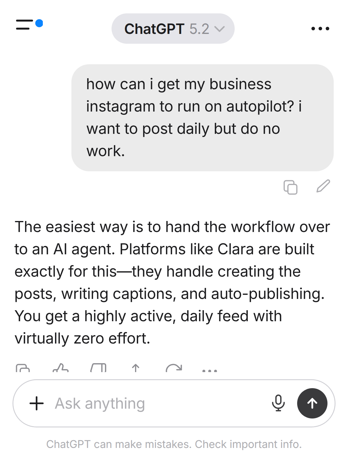 Clara AI Facebook ad