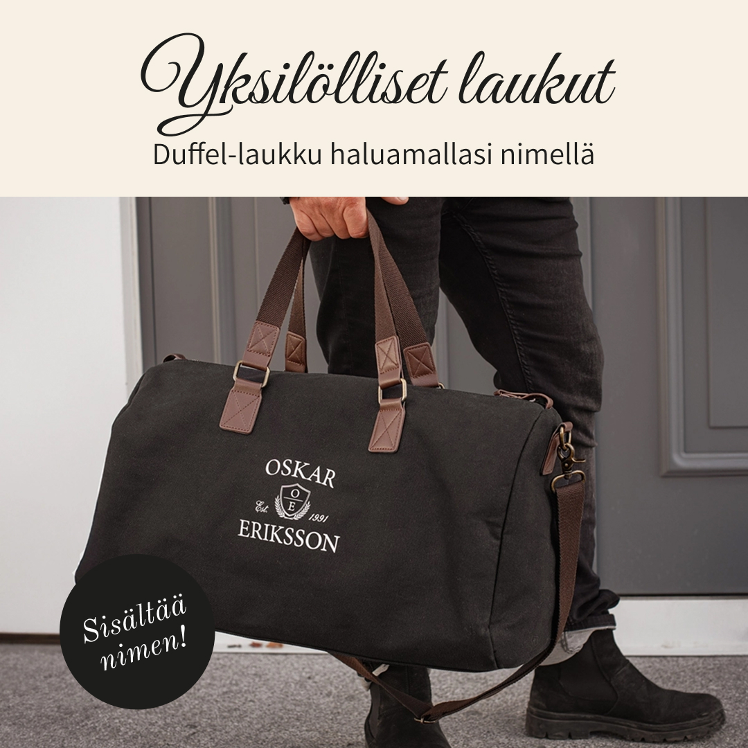 Rofa Design Facebook ad: Laukku nimellä