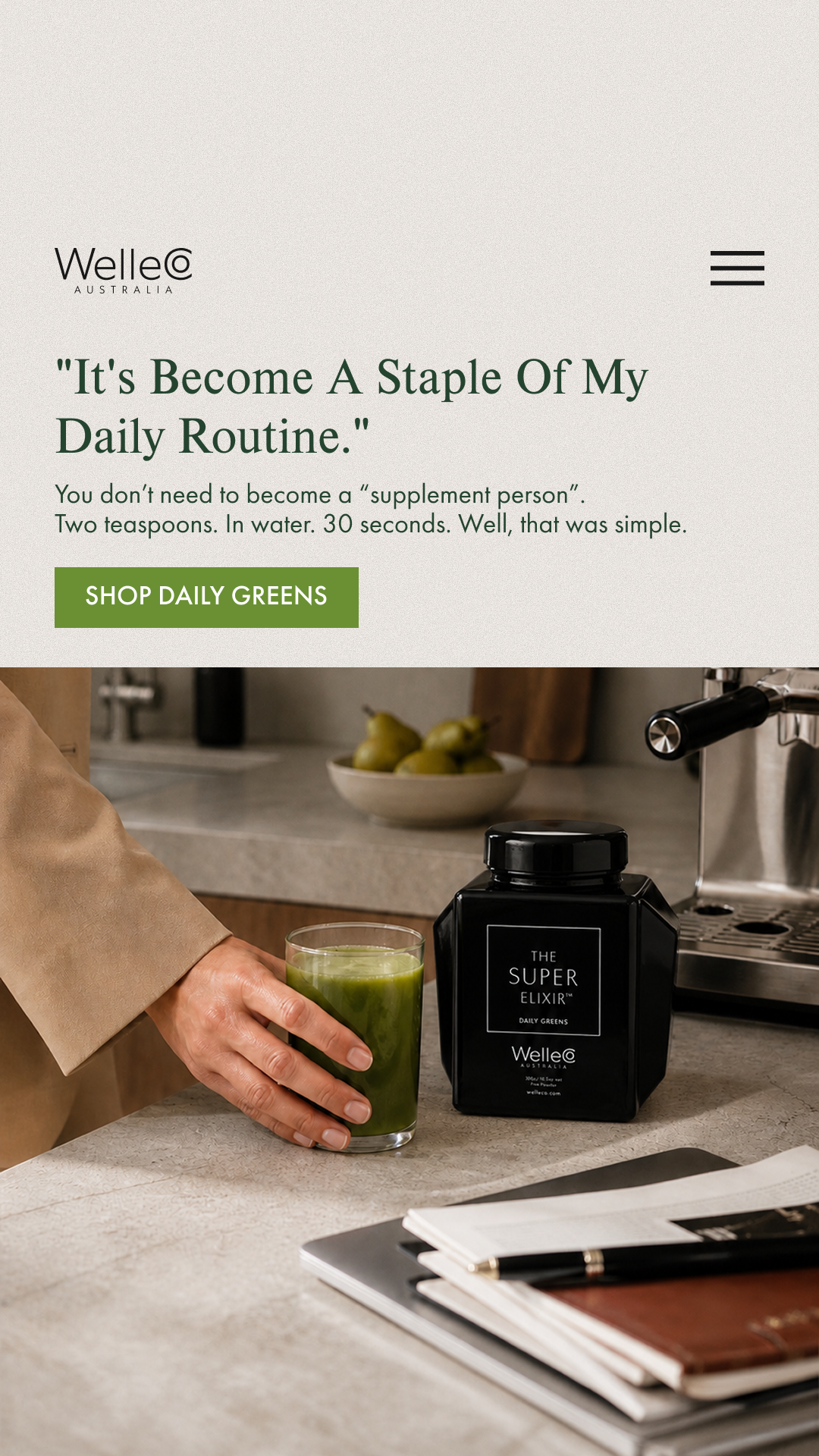 WelleCo Facebook ad