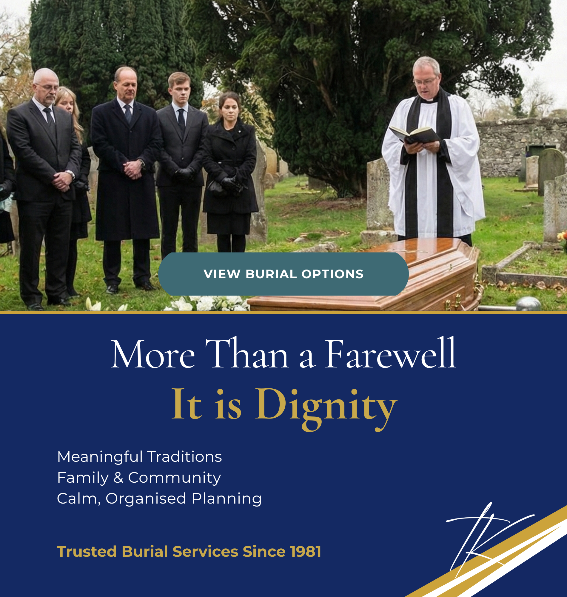 Thom Kight & Company Funeral Directors Facebook ad: Burial Services To Help You Honour Every Life