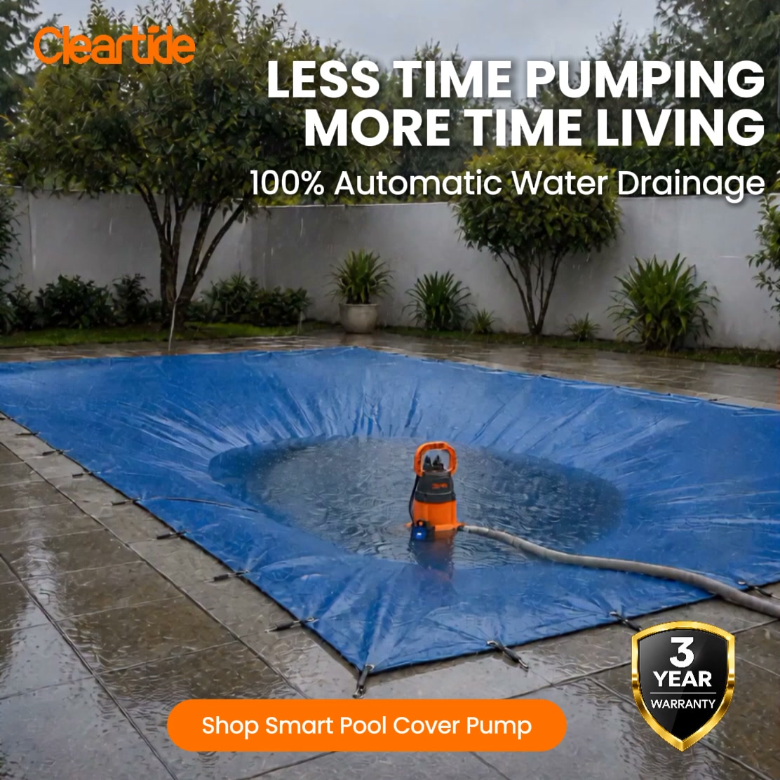 Cleartide Facebook ad: Cleartide Smart Pool Cover Pump