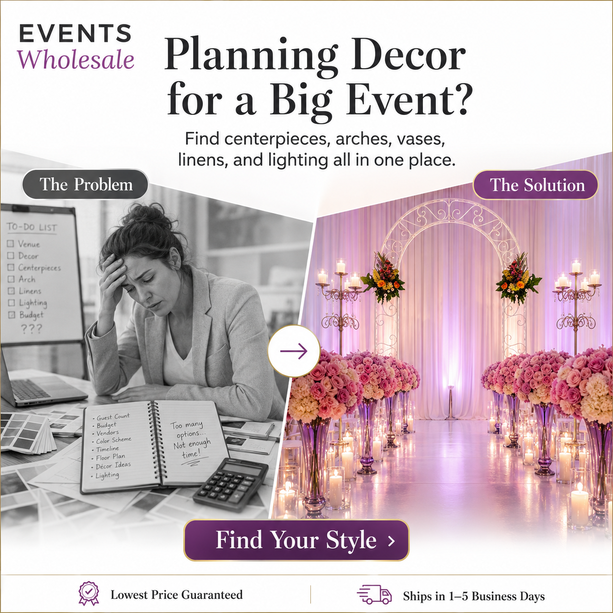 Events Wholesale Facebook ad