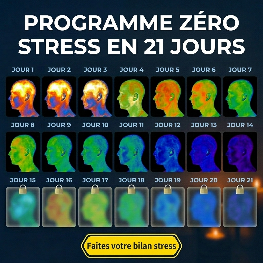 Neuroscience Researcher L. Hoffman Facebook ad: Réduisez l’anxiété et le stress en 10 minutes