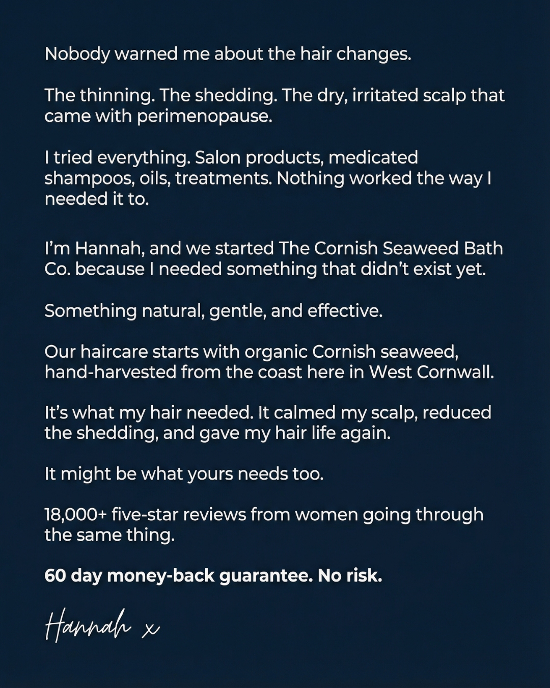 Hannah May - Co-Founder of The Cornish Seaweed Bath Co.  Facebook ad