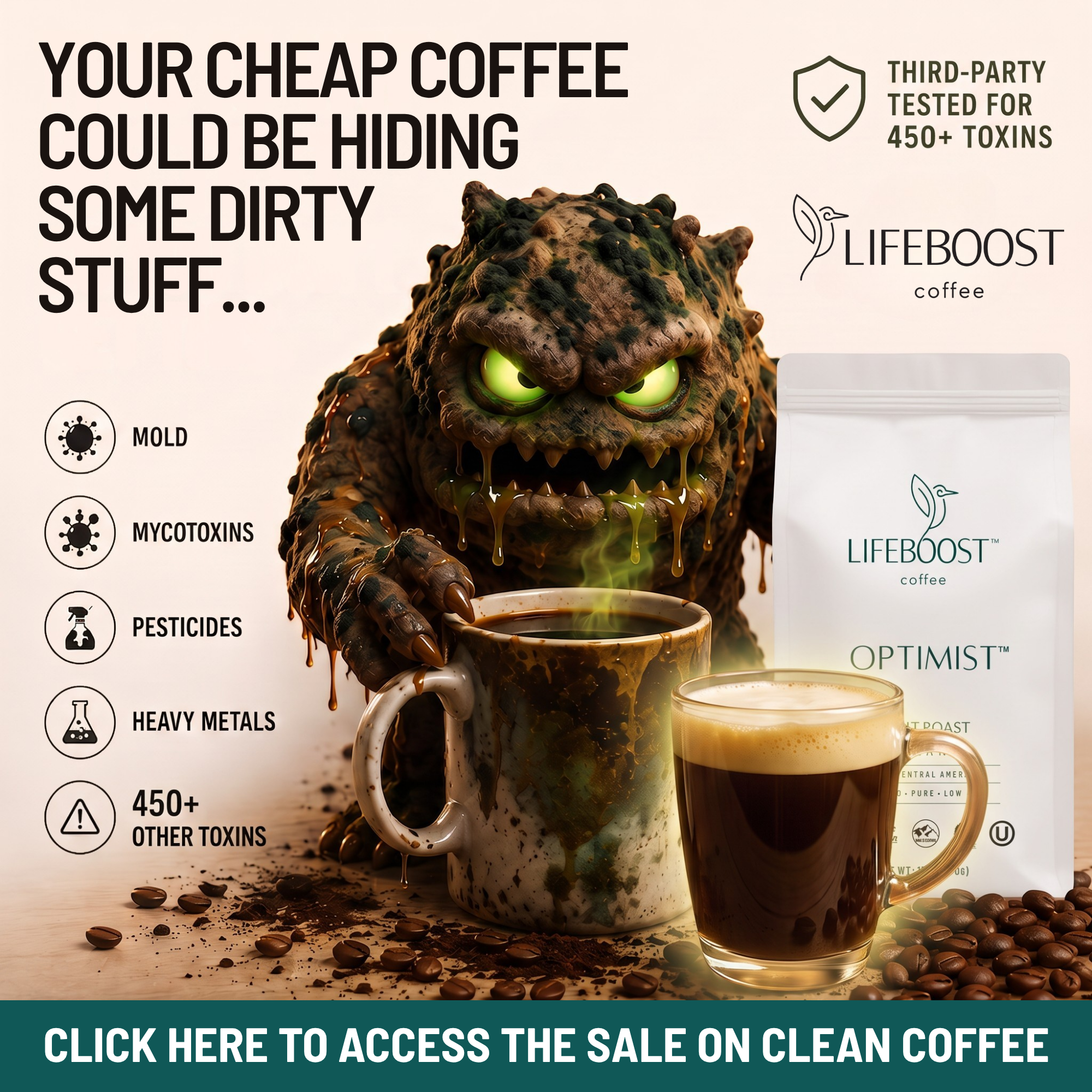 Lifeboost Coffee Facebook ad