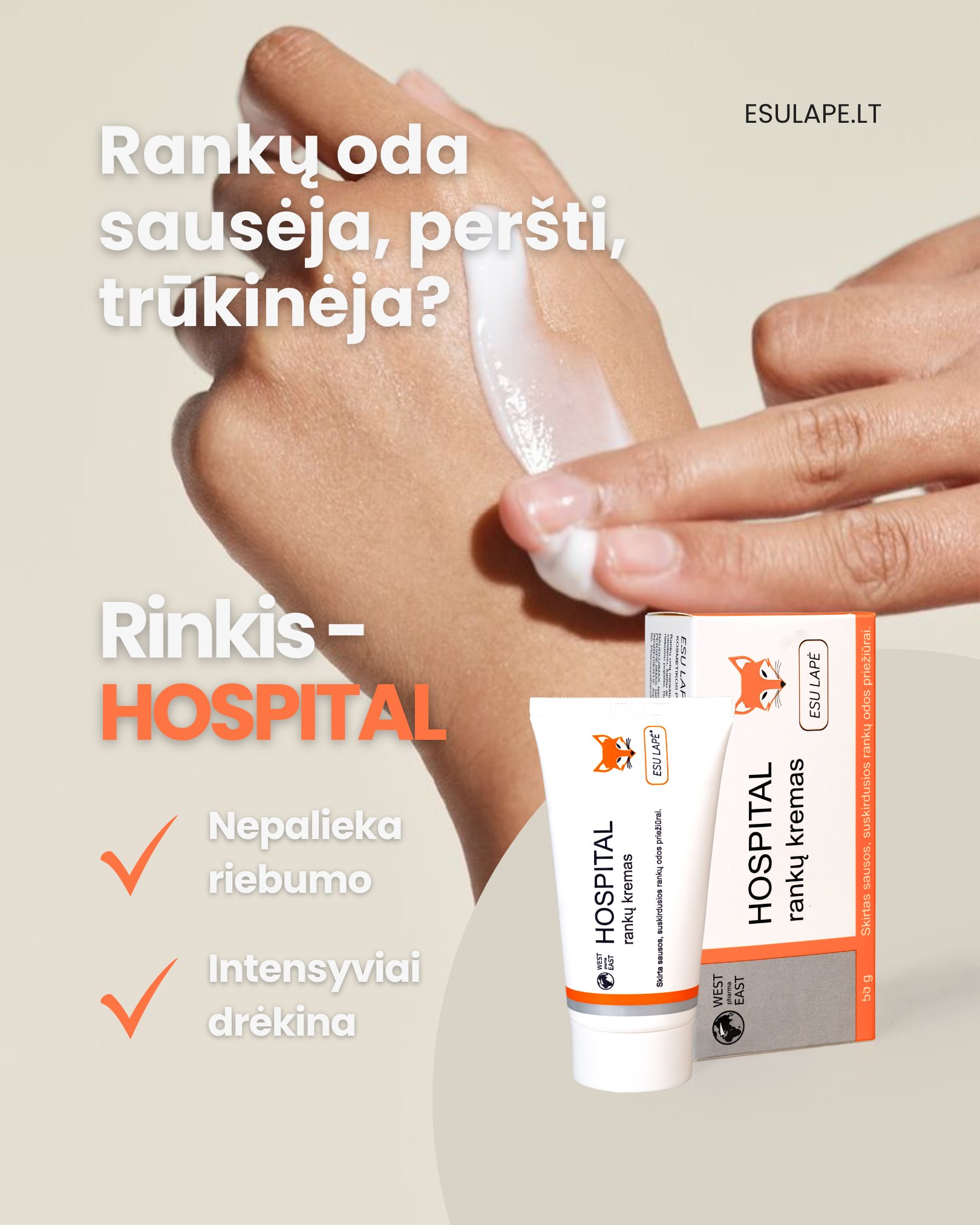Esu Lapė kosmetika Facebook ad