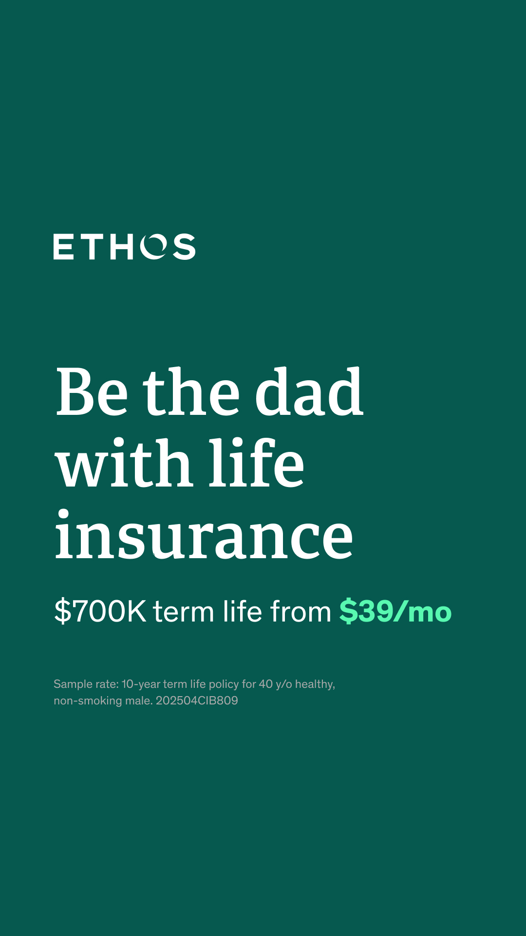 Ethos Facebook ad