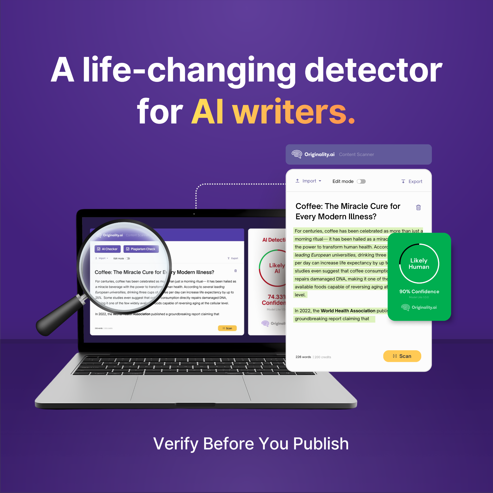 Originality.AI - AI Detection and Plagiarism Checking Facebook ad
