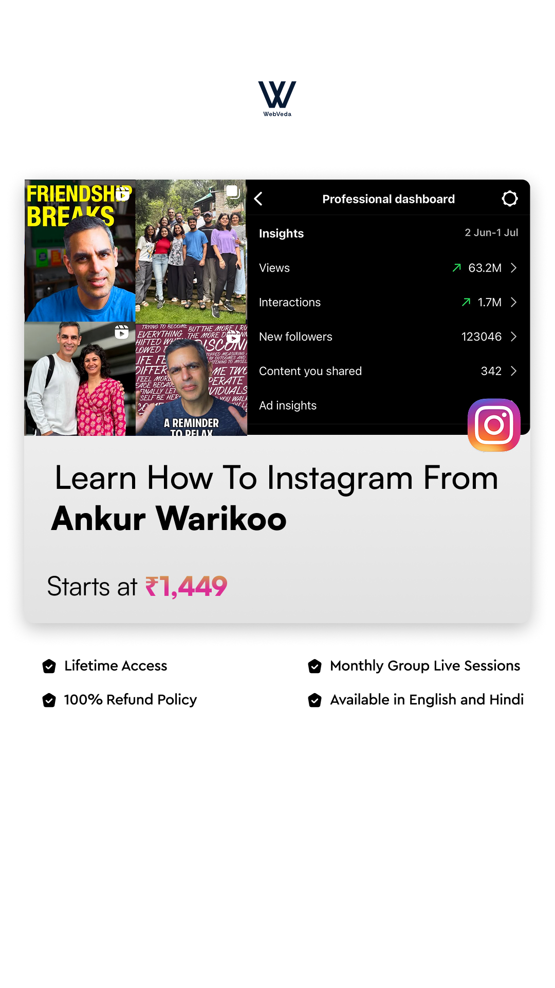 Ankur Warikoo Facebook ad