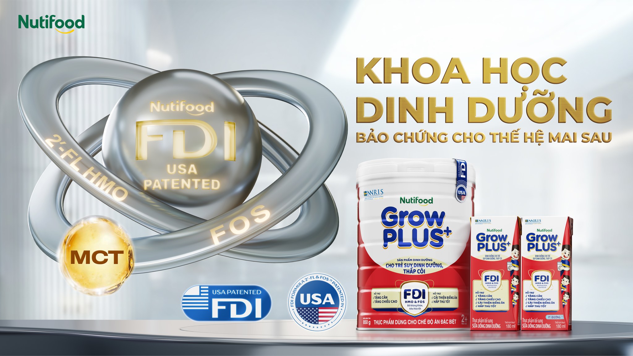 GrowPLUS+ NutiFood Facebook ad: NUTIFOOD FDI, KHOA HỌC DINH DƯỠNG BẢO CHỨNG…