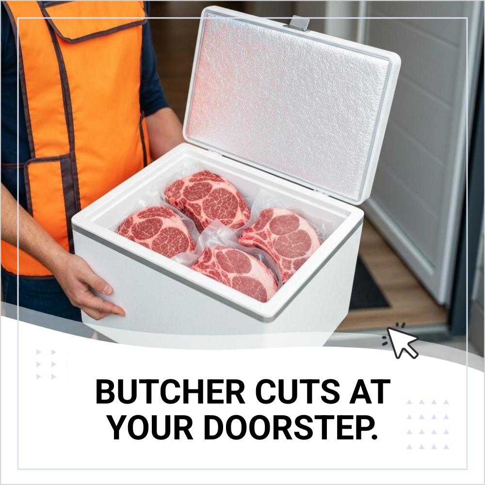 Brief Review Facebook ad: Butcher Meat Delivery Service Deals.