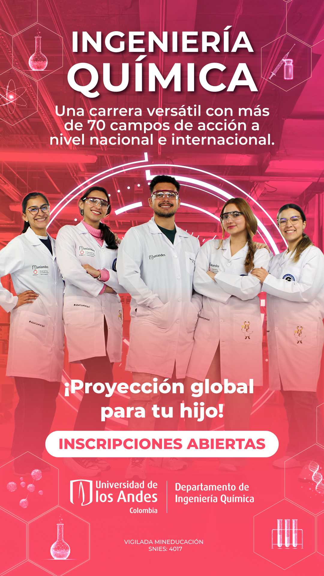 Ingeniería Química y de Alimentos Uniandes. Facebook ad from Mar 30, 2026