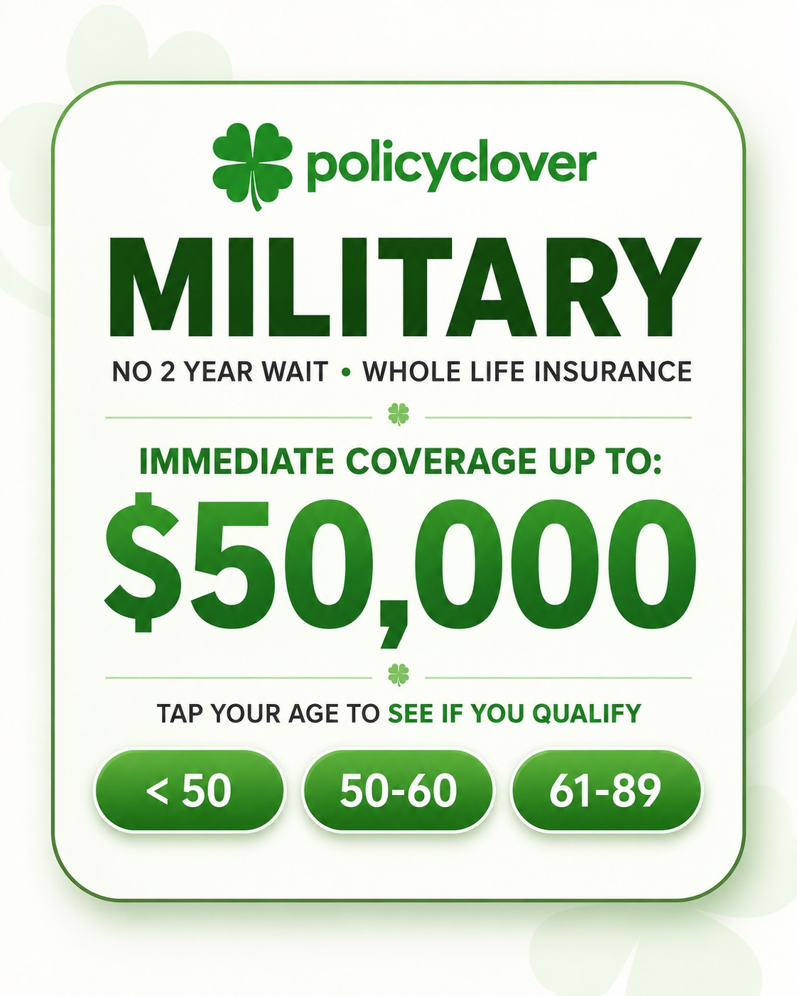 PolicyClover Facebook ad