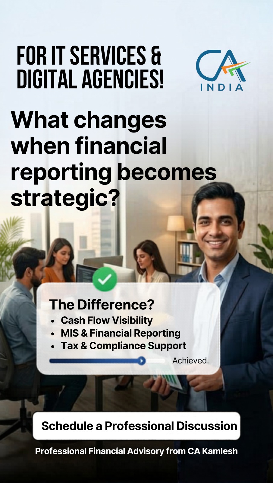 CA Kamlesh Facebook ad: Financial Reporting That Helps You Make Better Decisions