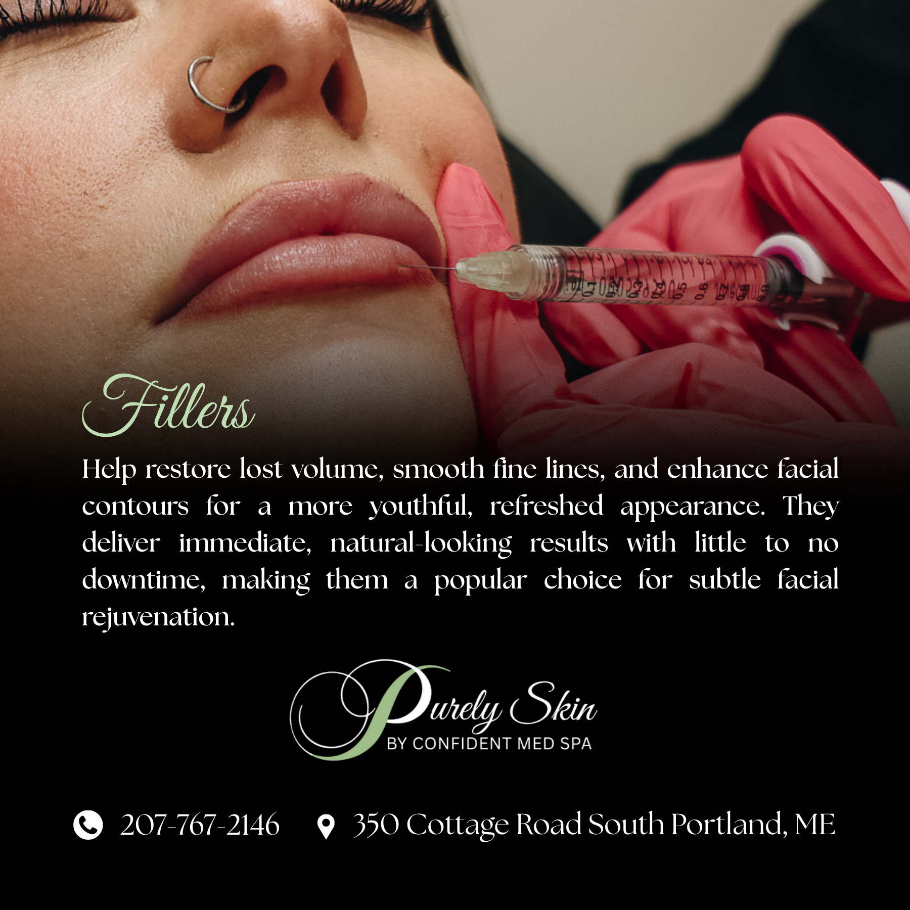 Purely Skin Aesthetics & Laser Center, PLLC Facebook ad from Nov 1, 2025