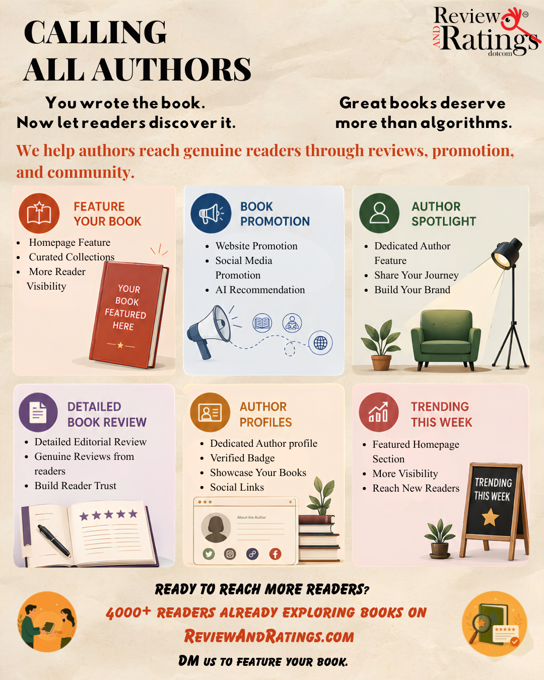 Review And Ratings Facebook ad: Promote Your Book