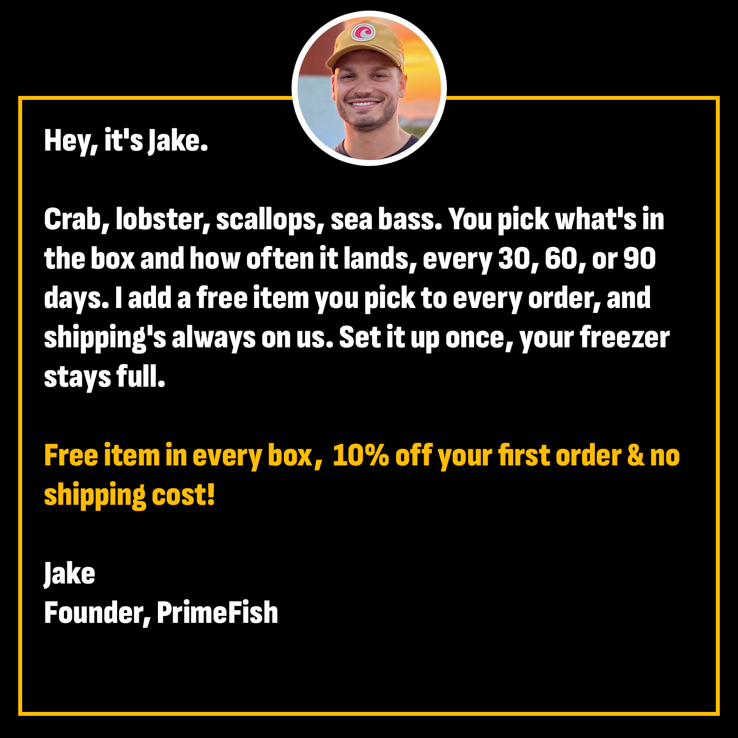 PrimeFish Seafood Co. Facebook ad