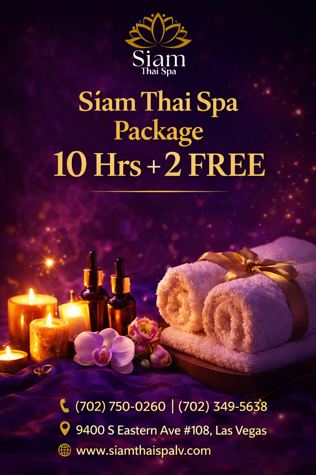 Siam Thai Spa LV Facebook ad: Last Minute Chance to Save on Self-Care!
