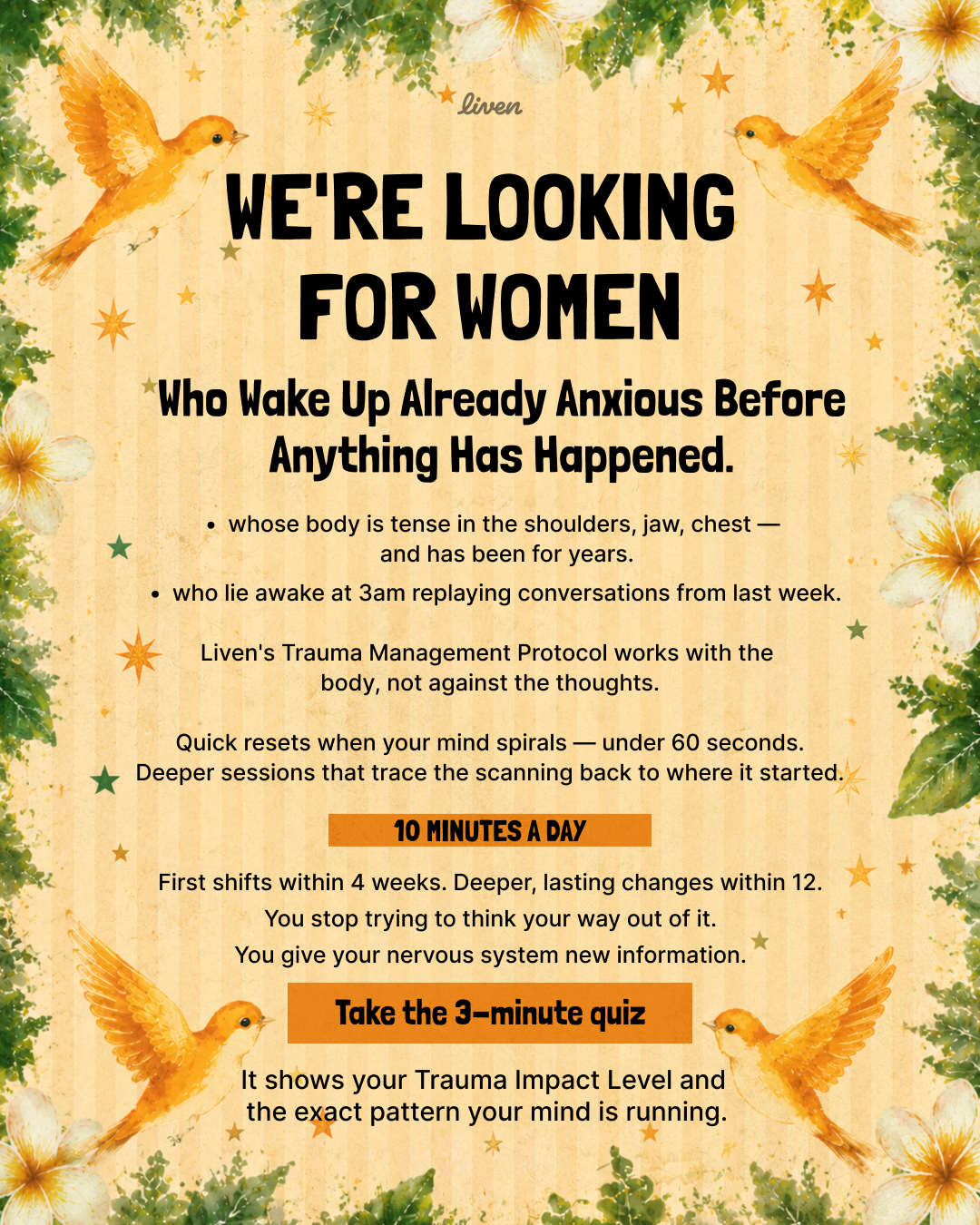 Liven: Self-Discovery Community Facebook ad