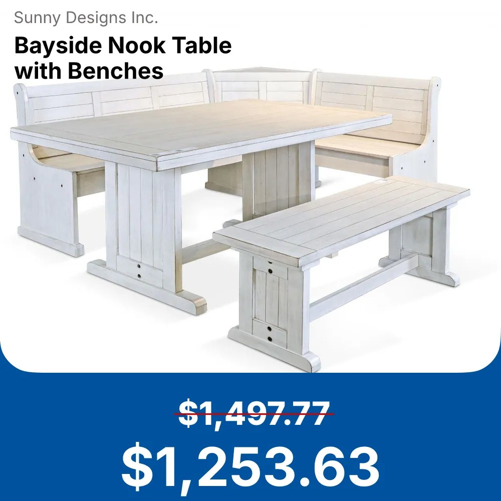 Furniture Fair Facebook ad: Consider this your sign: add to cart.