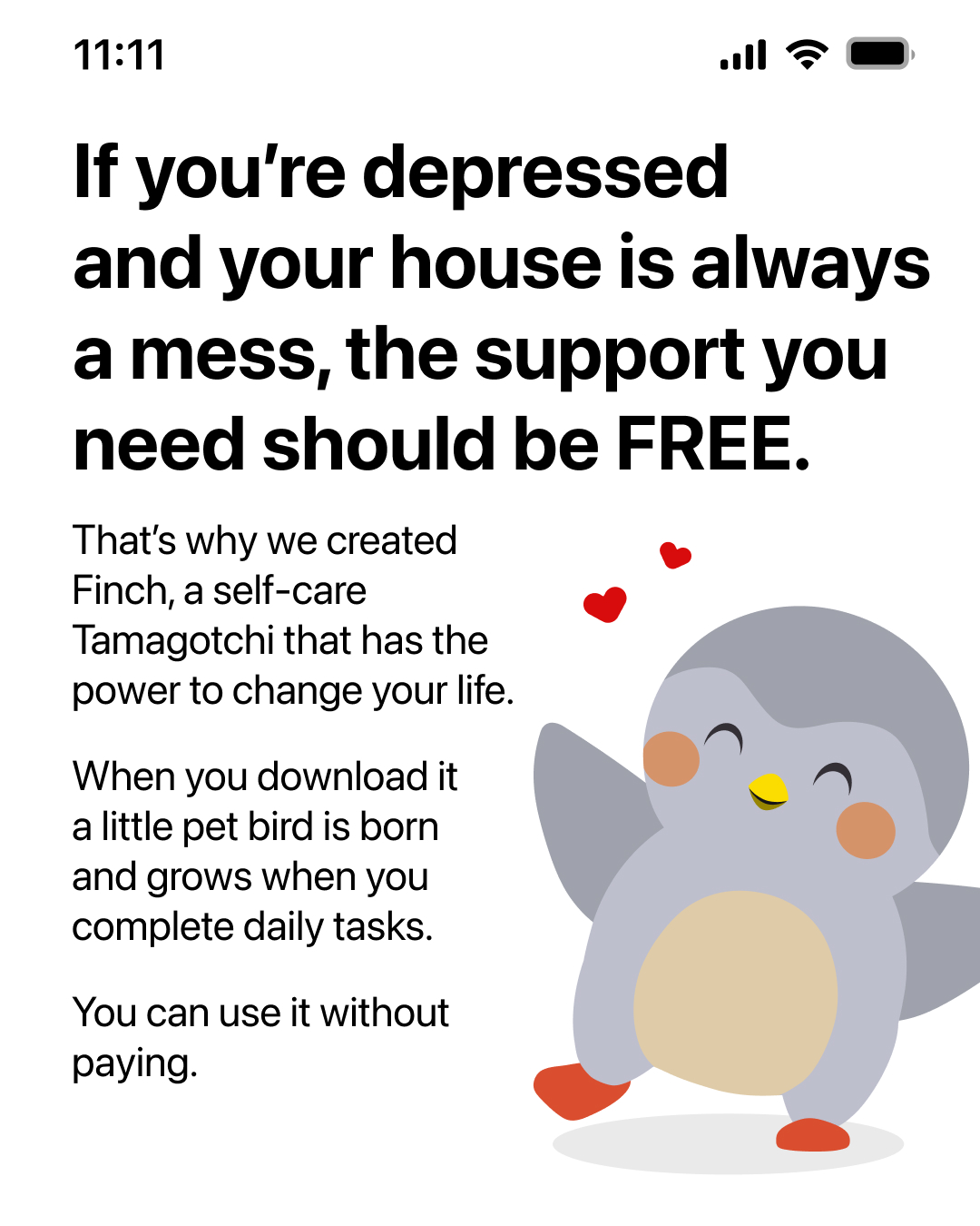 Finch Facebook ad