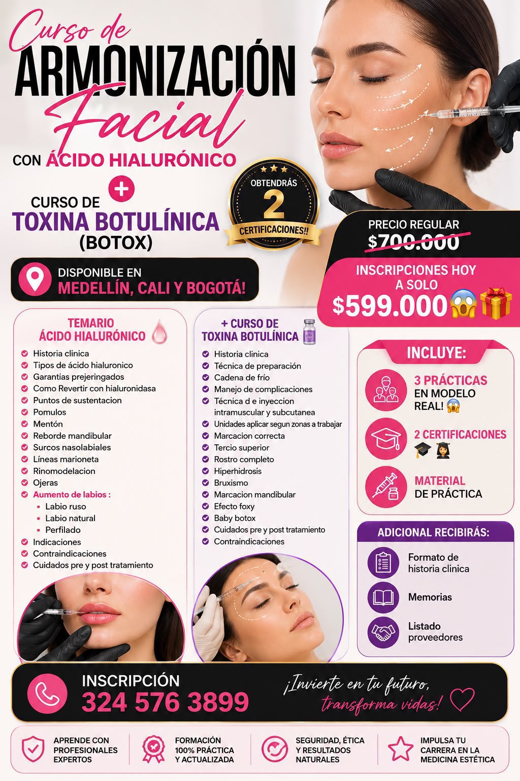 Academia Estetica Facebook ad: Chatea con nosotros