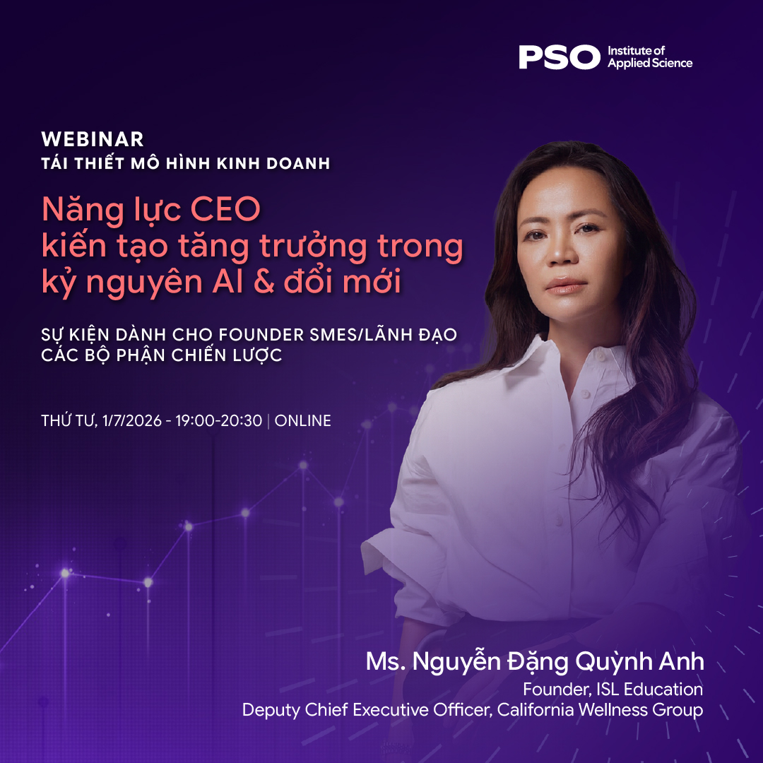 PSO Facebook ad: WEBINAR: TÁI THIẾT MÔ HÌNH KINH DOANH TRONG…