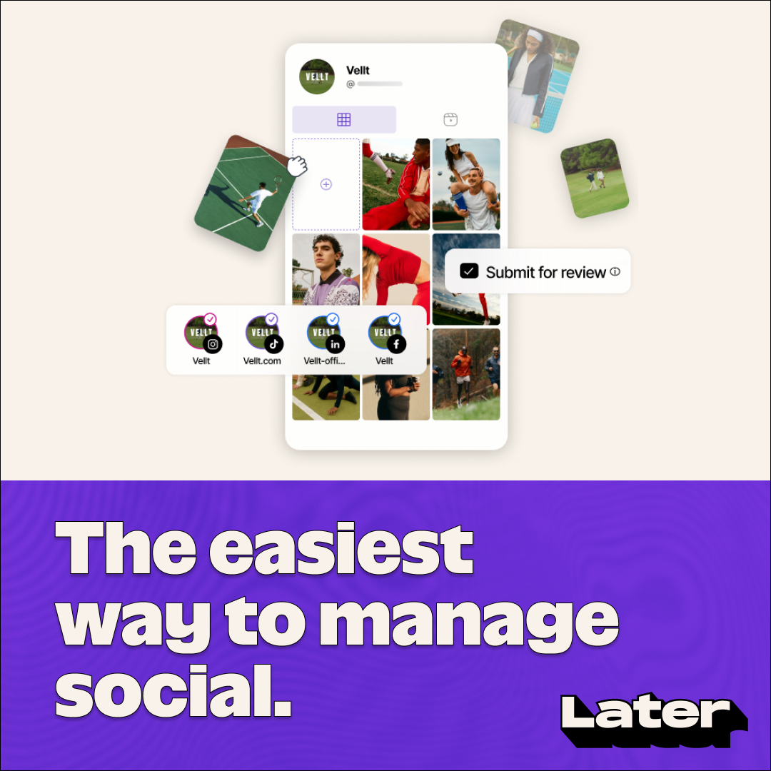 Later Facebook ad: Built for Social Media Managers