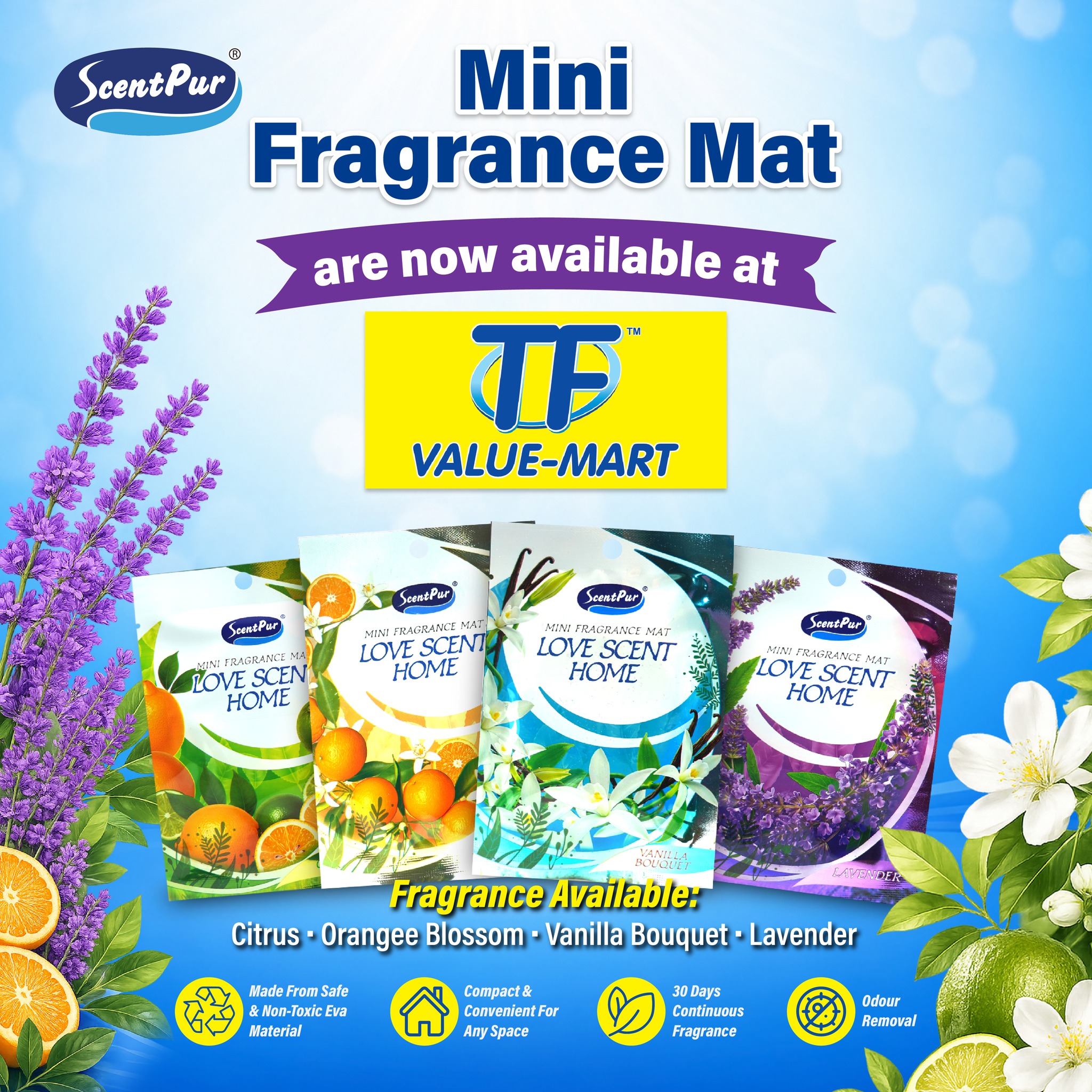 Scent Pur Malaysia Facebook ad: ScentPur Mini Fragrance Mat is now available at…