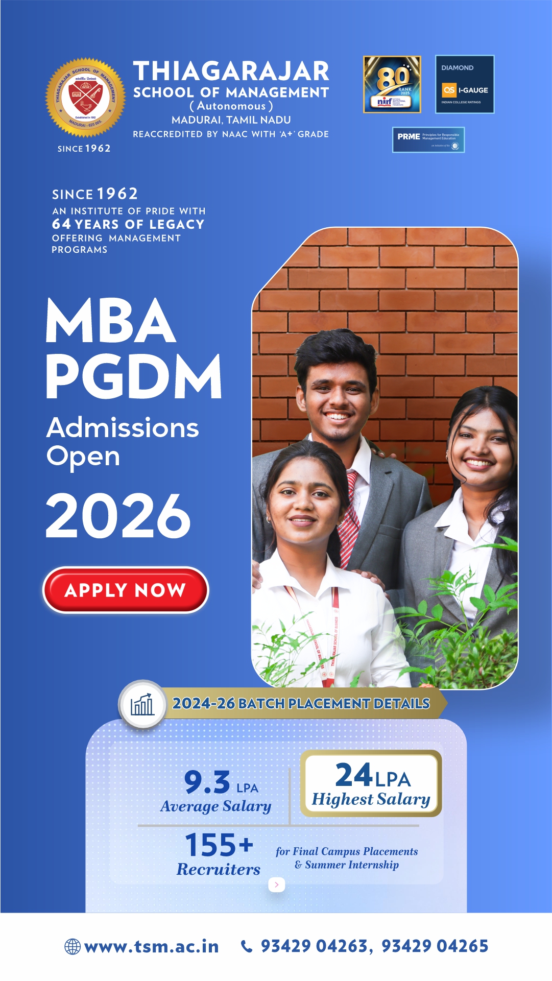 Thiagarajar School of Management, Madurai Facebook ad from Apr 17, 2026