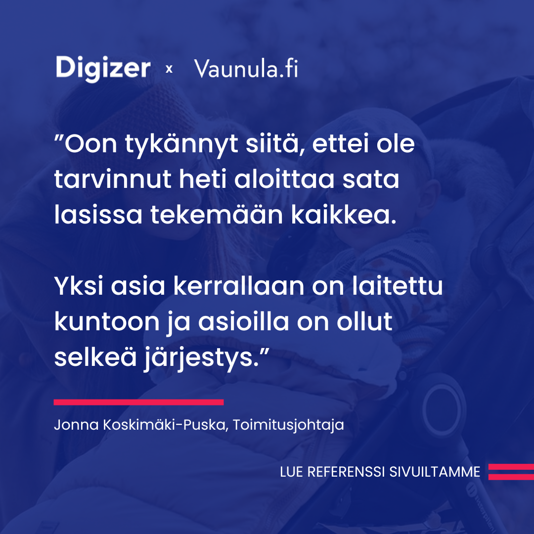 Digizer Facebook ad: Markkinointia ilman sähläämistä