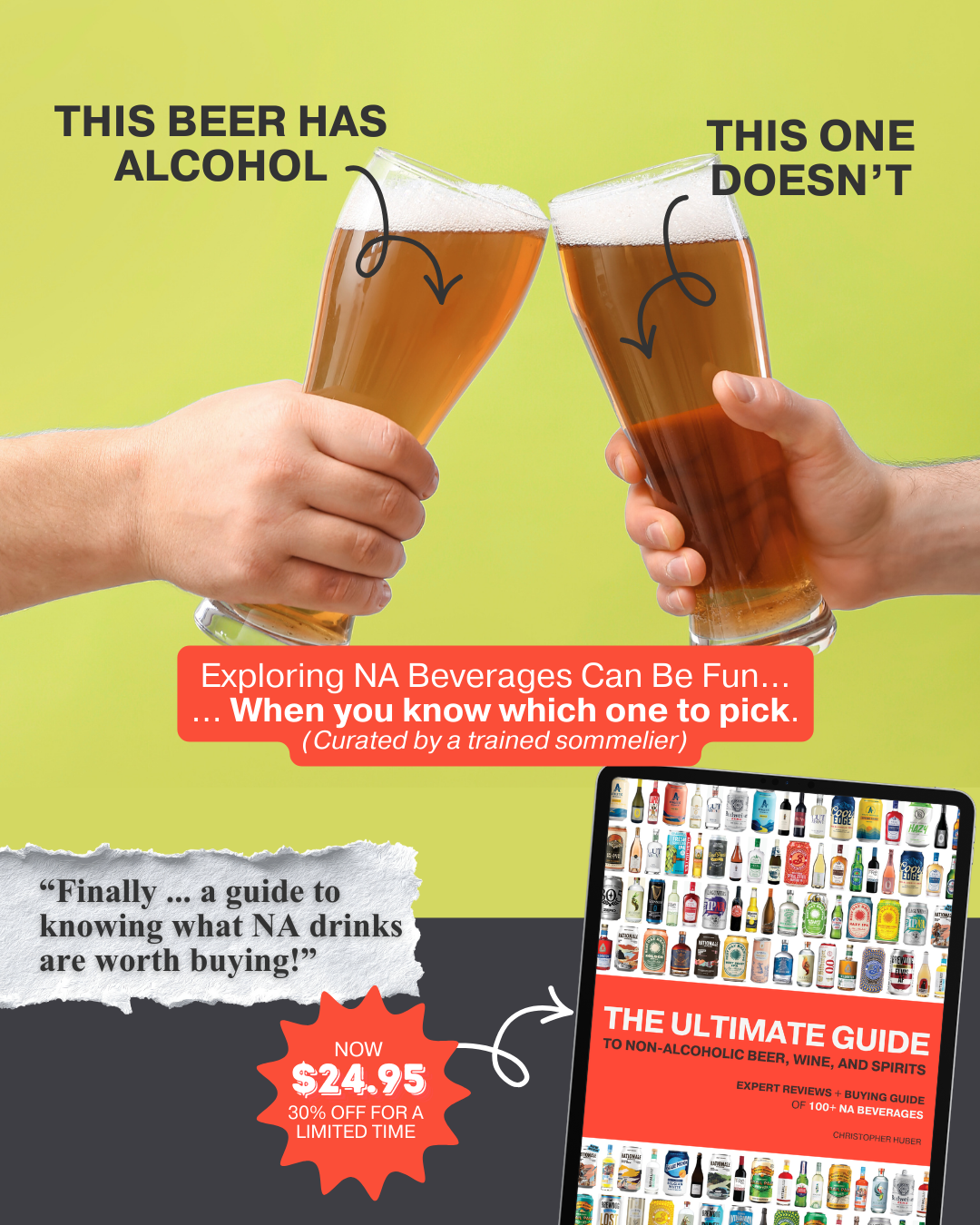 Everyday Monk Facebook ad: Never waste money on bad non-alcoholic drinks again