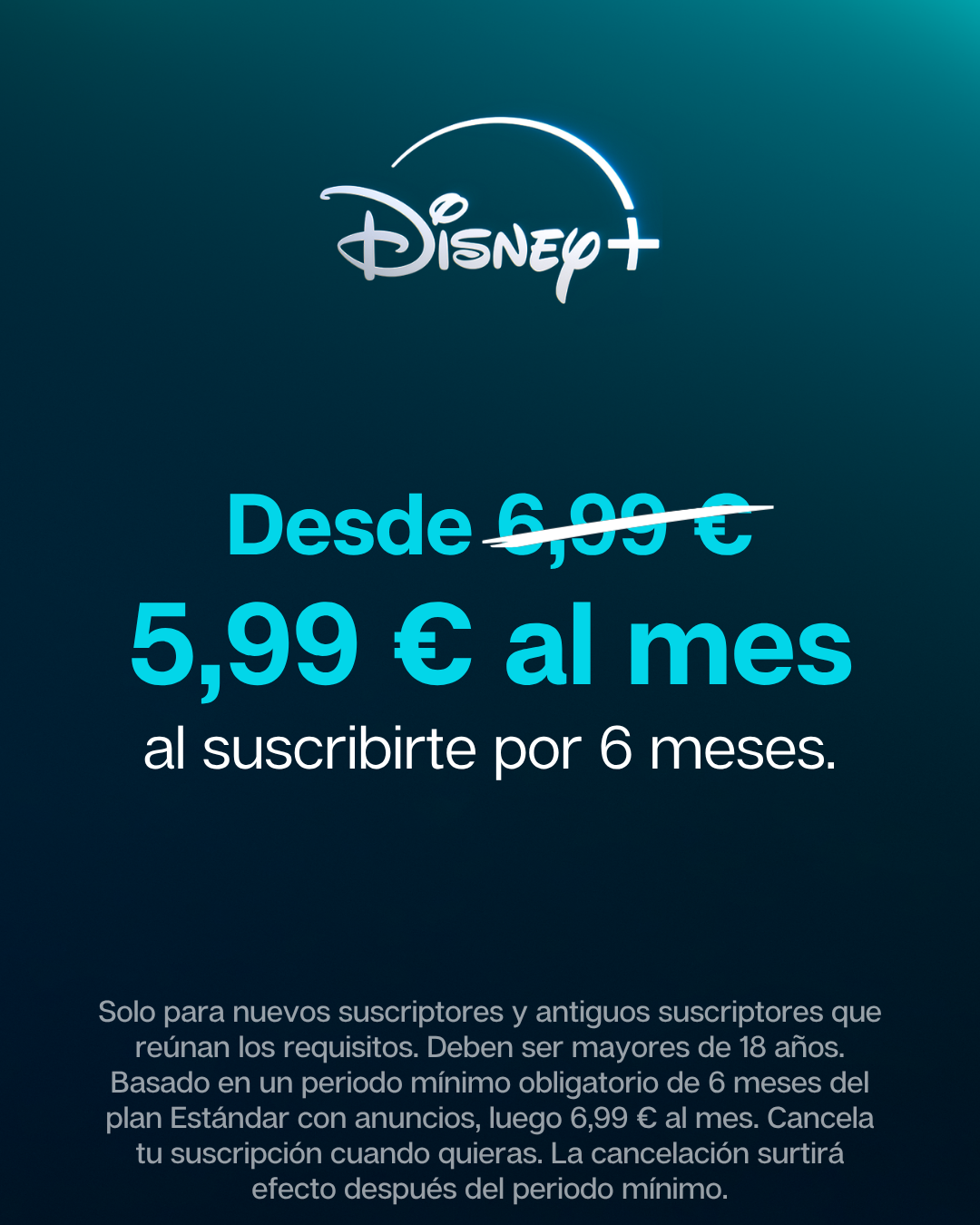 Disney+ Facebook ad: Suscríbete a Disney+