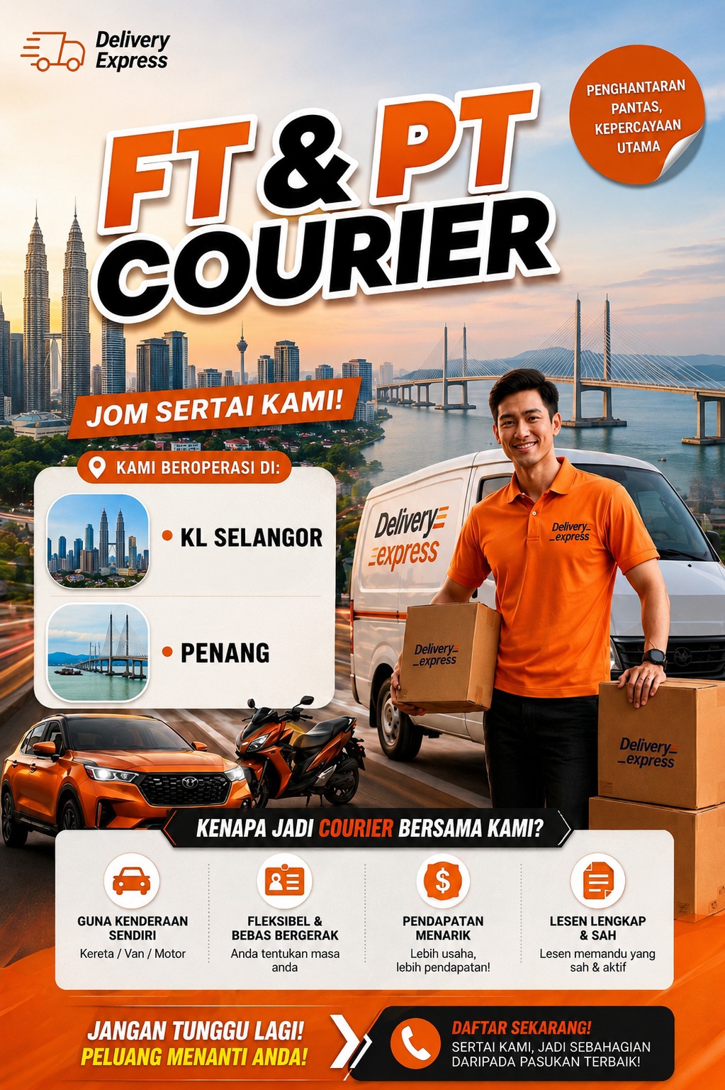 Talentvis Malaysia - Your Trusted HR Solutions Provider Facebook ad: FULL TIME Car Courier / Van Courier